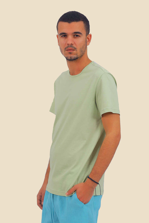 T-Shirt in cotton jersey with round neckline